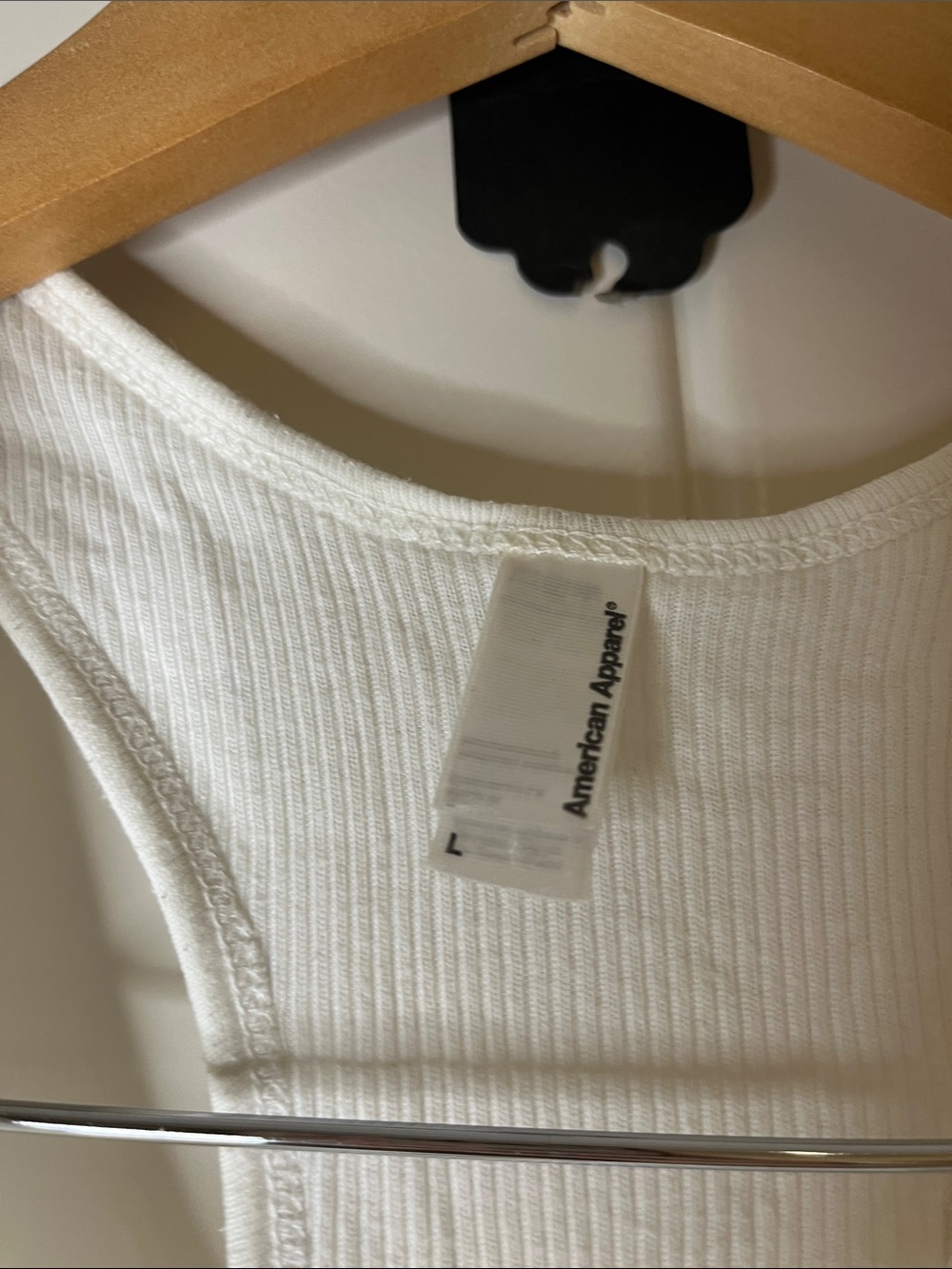 American Apparel White Ribbed Racerback Tank - Picture 3 of 5